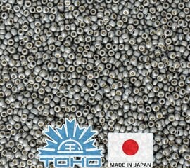 Бисер TOHO® Seed Beads PermaFinish - матовый оцинкованный синий сланец TR-11-PF565F 11/0 (2,2 мм) 10 г. цена и информация | Принадлежности для изготовления украшений, бисероплетения | 220.lv