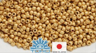 Бисер TOHO® Seed Beads PermaFinish - матовый оцинкованный Starlight TR-11-PF557F 11/0 (2,2 мм) 10 г. цена и информация | Принадлежности для изготовления украшений, бисероплетения | 220.lv