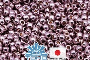 Бисер TOHO® Seed Beads PermaFinish - сиреневый оцинкованный TR-11-PF554 11/0 (2,2 мм) 10 г. цена и информация | Принадлежности для изготовления украшений, бисероплетения | 220.lv