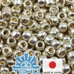 Бисер TOHO® Seed Beads PermaFinish - гальванизированный алюминий TR-11-PF558 11/0 (2,2 мм) 10 г. цена и информация | Принадлежности для изготовления украшений, бисероплетения | 220.lv
