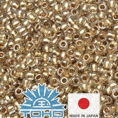 TOHO® Beser zelta oderējums 11/0 (2,2 mm) 10 g. cena un informācija | Rotu veidošana, pērļošana | 220.lv