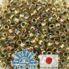 Бисер TOHO® Binge Gold-Lined Rainbow Lt Jonquil 11/0 (2,2 мм) 10 г. цена и информация | Принадлежности для изготовления украшений, бисероплетения | 220.lv