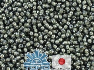 TOHO® sēklu lodītes iekšpusē-krāsā melns dimants / balta ar oderi 11/0 (2,2 mm) 10 g. cena un informācija | Rotu veidošana, pērļošana | 220.lv