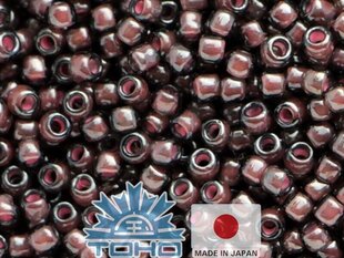 TOHO® sēklu krelles iekšpusē-krāsā ar melnu dimantu / ar rozā oderi 11/0 (2,2 mm) 10 g. cena un informācija | Rotu veidošana, pērļošana | 220.lv