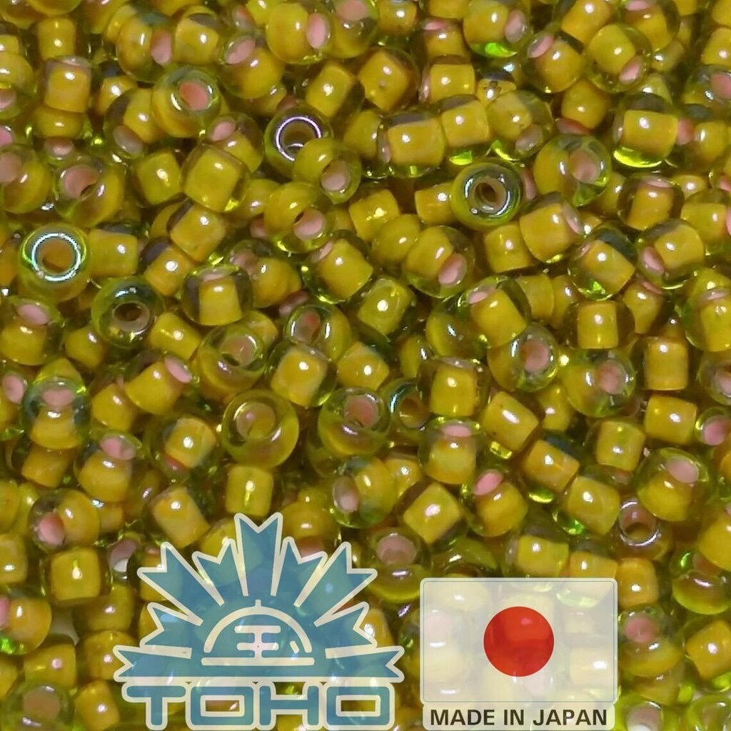 TOHO® sēklu lodītes iekšpusē ar krāsu Jonquil / Aprikožu oderējumu 11/0 (2,2 mm) 10 g. cena un informācija | Rotu veidošana, pērļošana | 220.lv