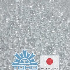 TOHO® sēklu krelles caurspīdīgs kristāls 11/0 (2,2 mm) 10 g. cena un informācija | Rotu veidošana, pērļošana | 220.lv