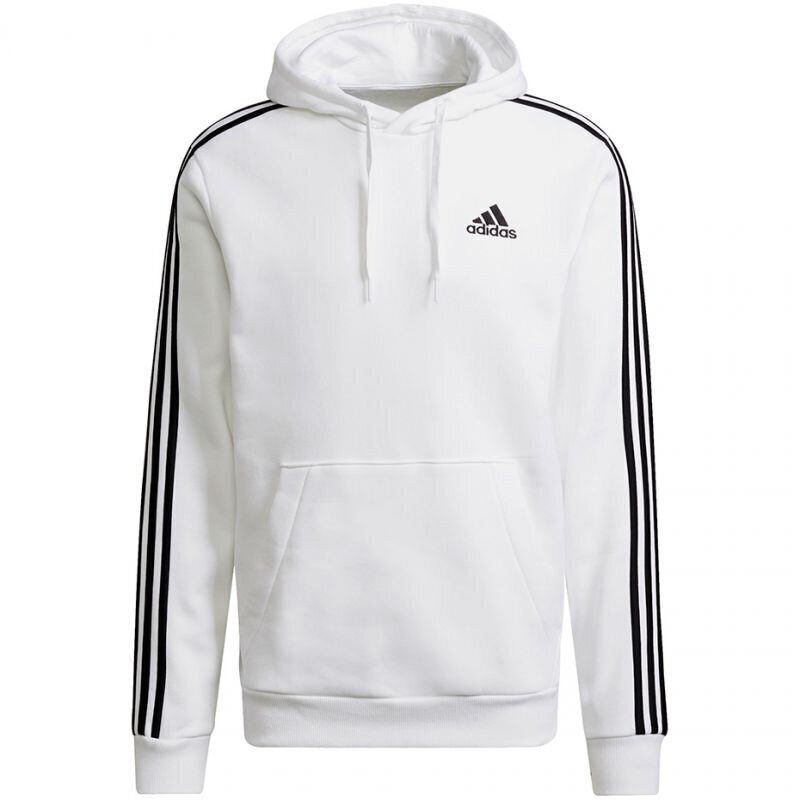Džemperis vīriešiem Adidas Essentials Fleece 3 Stripes M GU2522, balts цена и информация | Sporta apģērbs vīriešiem | 220.lv