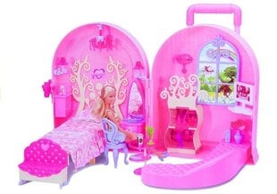 Большой раздвижной кукольный домик с мебелью цена и информация | Игрушки для девочек | 220.lv