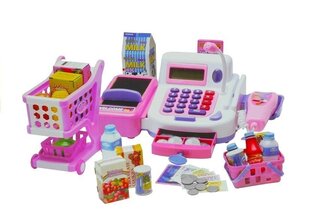 Liels rotaļlietu kases aparāts ar kalkulatoru + iepirkumu grozs cena un informācija | Rotaļlietas meitenēm | 220.lv