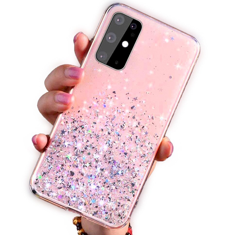 Fusion Glue Glitter silikona aizsargapvalks Apple iPhone 13 Pro Max rozā cena un informācija | Telefonu vāciņi, maciņi | 220.lv