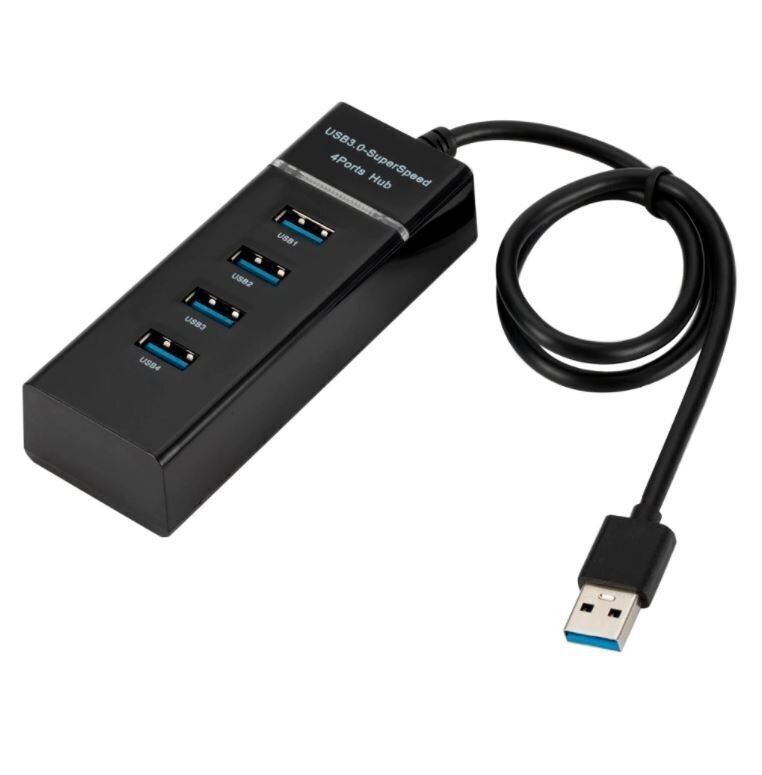 Hallo USB 3.0 HUB 1x4 30cm cena un informācija | Adapteri un USB centrmezgli | 220.lv