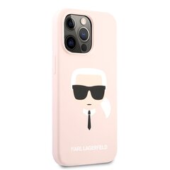 Чехол Karl Lagerfeld Liquid Silicone Karl Head Case для iPhone 13 Pro Light Pink цена и информация | Чехлы для телефонов | 220.lv
