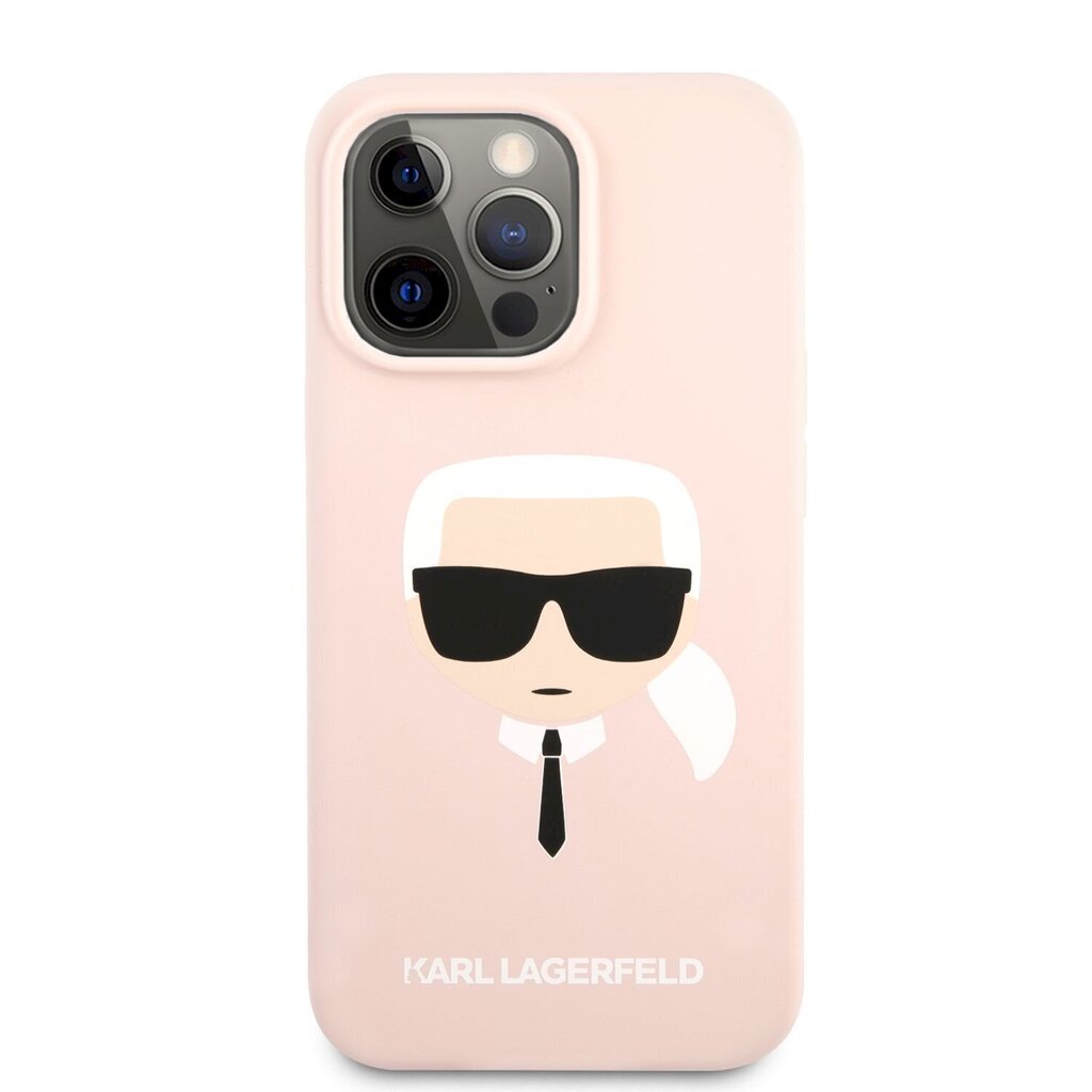 Чехол Karl Lagerfeld Liquid Silicone Karl Head Case для iPhone 13 Pro Light  Pink цена | 220.lv