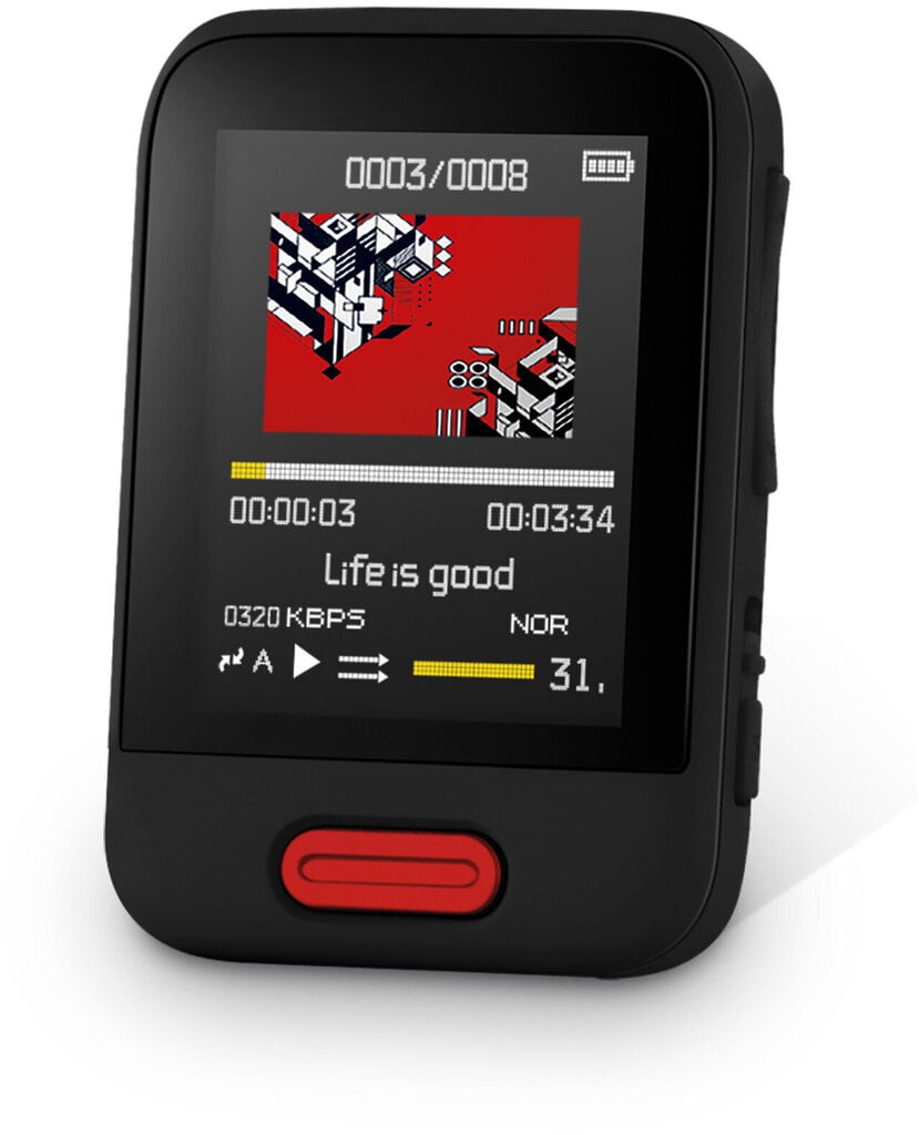 Sencor SFP 7716 RD, 16 GB, black цена и информация | MP3 atskaņotāji | 220.lv