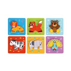 Izglītojoša koka puzle Dzīvnieki ar 34 detaļām, «Tooky Toy» цена и информация | Игрушки для малышей | 220.lv