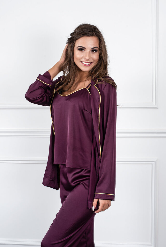 Trīsdaļīga pidžama ar biksēm, violeta cena un informācija | Naktskrekli, pidžamas | 220.lv