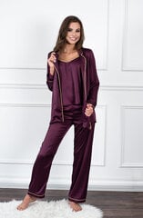 Trīsdaļīga pidžama ar biksēm, violeta cena un informācija | Naktskrekli, pidžamas | 220.lv