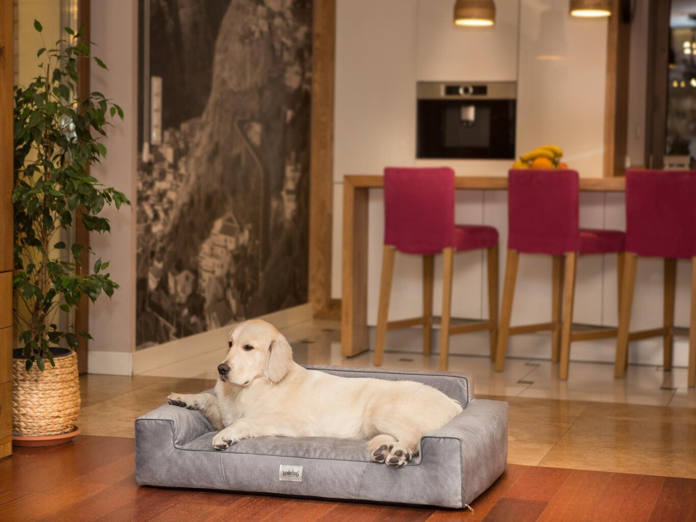 Hobbydog guļvieta Glamour New Grey Fancy, XXL, 116x78 cm цена и информация | Suņu gultas, spilveni, būdas | 220.lv