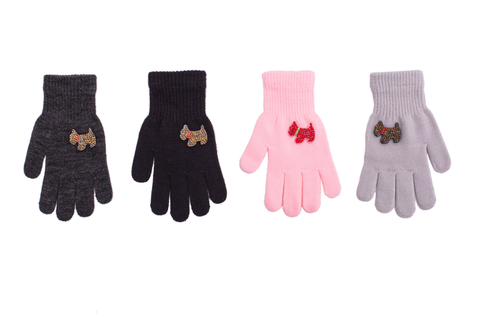 Cimdi meitenēm Rak Youth Gloves R-183, gaiši pelēki цена и информация | Ziemas apģērbs bērniem | 220.lv