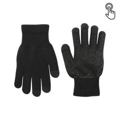 Перчатки для девочек, подходят для сенсорного экрана Rak R-156, черные цена и информация | Зимняя одежда для детей | 220.lv