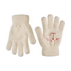 Утепленные перчатки для девочек Rak R-012A DB Smile, желтые цена и информация | Зимняя одежда для детей | 220.lv