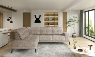 Stūra dīvāns NORE Theodore, smilškrāsas cena un informācija | Stūra dīvāni | 220.lv