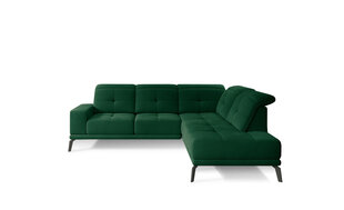 Stūra dīvāns NORE Theodore, tumši zaļš cena un informācija | Stūra dīvāni | 220.lv