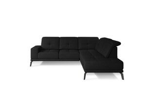Stūra dīvāns NORE Theodore, melns cena un informācija | Stūra dīvāni | 220.lv