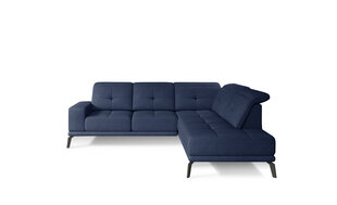 Stūra dīvāns NORE Theodore, tumši zils cena un informācija | Stūra dīvāni | 220.lv