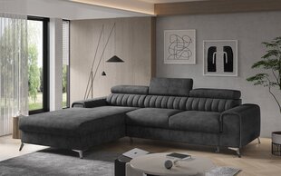 Stūra dīvāns NORE Grayson, gaiši melns cena un informācija | Stūra dīvāni | 220.lv