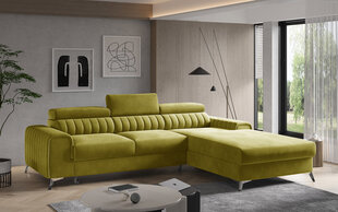 Stūra dīvāns NORE Grayson, dzeltens cena un informācija | Stūra dīvāni | 220.lv