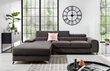 Stūra dīvāns NORE Grayson, melns цена и информация | Stūra dīvāni | 220.lv
