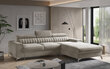 Stūra dīvāns NORE Grayson, smilškrāsas cena un informācija | Stūra dīvāni | 220.lv