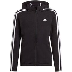 Sportisks džemperis bērniem Adidas Essentials 3S Flecee Full Zip GS2195, melns cena un informācija | Zēnu jakas, džemperi, žaketes, vestes | 220.lv