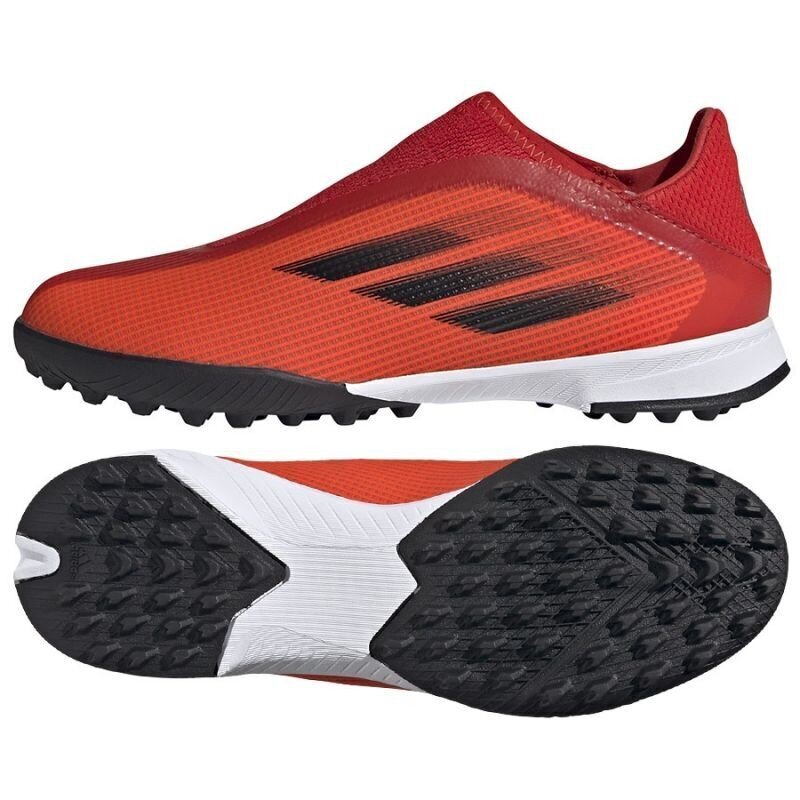 Futbola apavi bērniem Adidas X Speedflow 3 LL TF Jr FY3255, sarkani cena un informācija | Sporta apavi bērniem | 220.lv