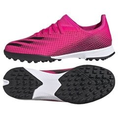 Futbola apavi bērniem Adidas X Ghosted 3 TF Jr FW6927, rozā цена и информация | Футбольные бутсы Adidas Nemeziz 19.4 In J, зеленые | 220.lv