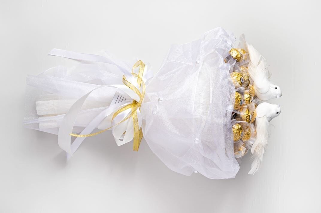 Kāzu burvība - saldumu pušķis “Garšīgie ziedi”, 480 g cena un informācija | Saldumi | 220.lv
