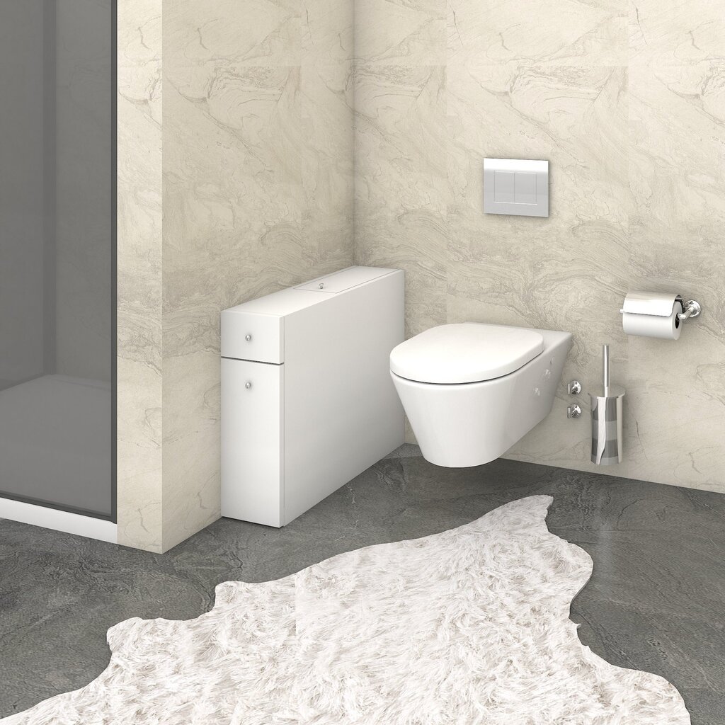Vannas istabas skapītis Kalune Design Smart, balts цена и информация | Vannas istabas skapīši | 220.lv