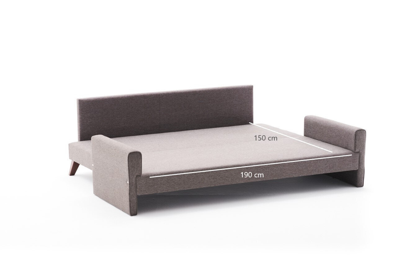 Dīvāns-gulta Kalune Design Bella, smilškrāsas цена и информация | Dīvāni | 220.lv