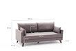 Dīvāns-gulta Kalune Design Bella, smilškrāsas cena un informācija | Dīvāni | 220.lv