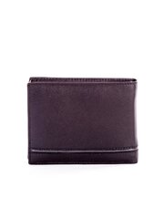 черный кожаный кошелек с серыми вставками цена и информация | Мужские кошельки | 220.lv