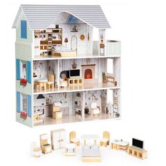 Кукольный домик с мебелью Emma Ecotoys Residence цена и информация | Игрушки для девочек | 220.lv
