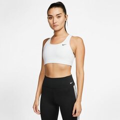 Женский спортивный бюстгальтер Nike Swoosh Bra W BV3630-100, белый. цена и информация | Бюстгальтеры | 220.lv