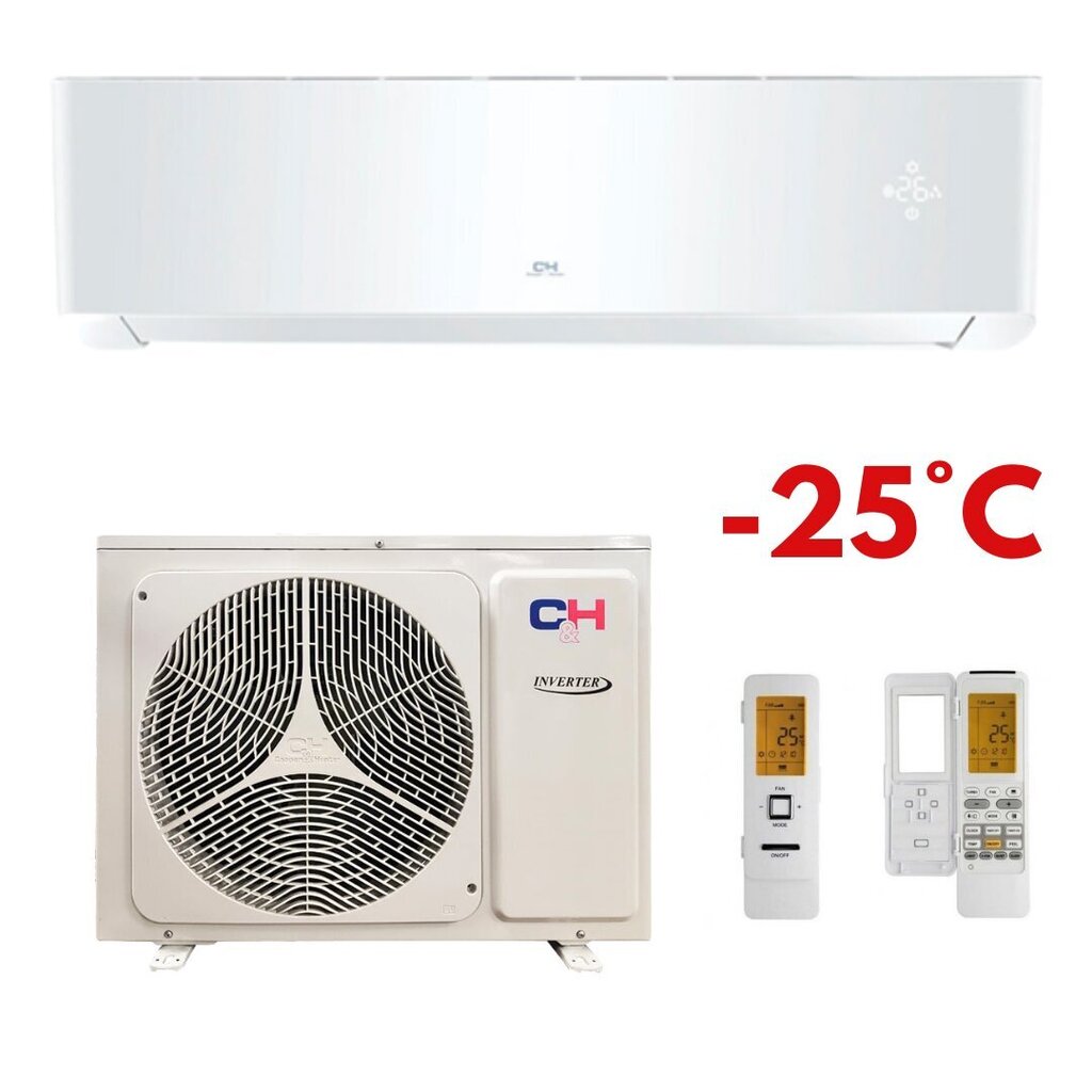 Gaisa kondicionieris/siltumsūknis gaiss-gaiss Cooper&Hunter SUPREME CONTINENTAL inverter CH-S24FTXAL-WP (-25°C) cena un informācija | Gaisa kondicionieri, siltumsūkņi, rekuperatori | 220.lv
