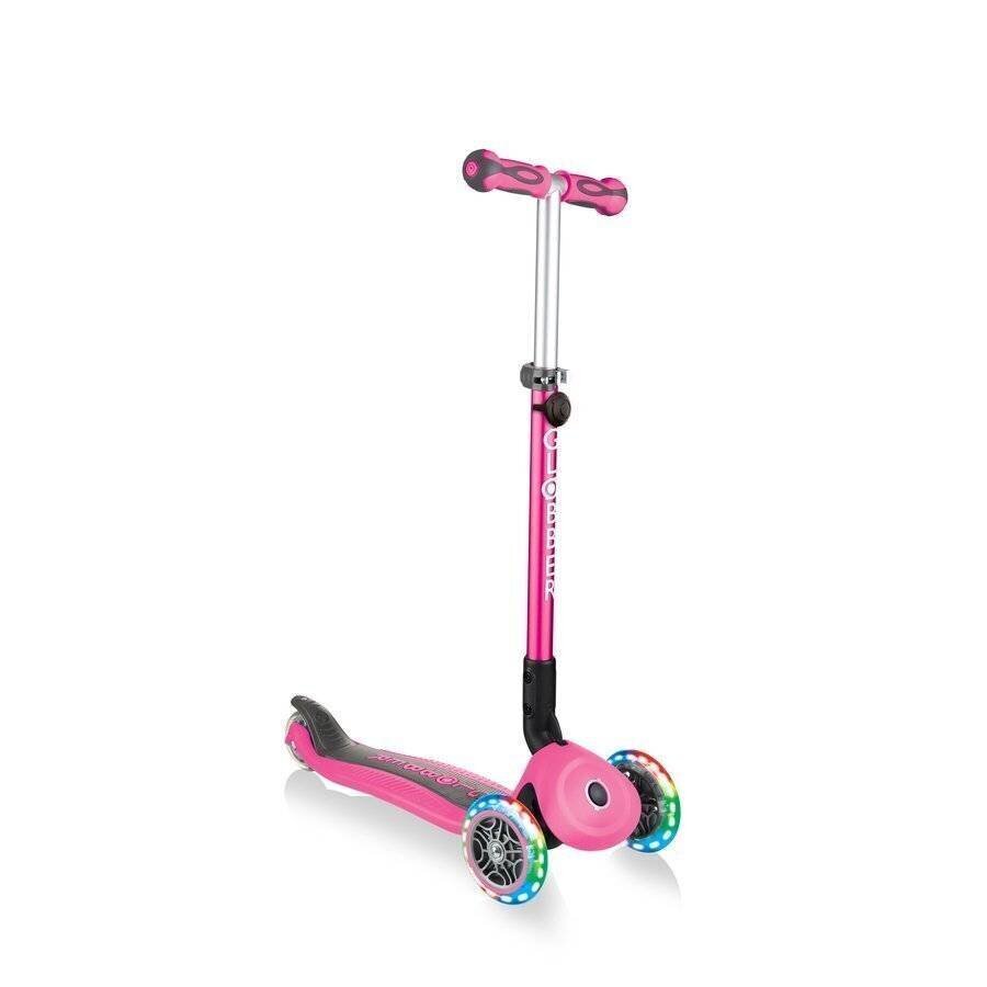 Skrejritenis Globber GO-UP Deluxe Lights / Deep pink cena un informācija | Skrejriteņi | 220.lv