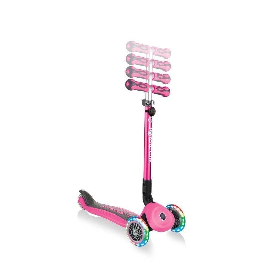 Skrejritenis Globber GO-UP Deluxe Lights / Deep pink cena un informācija | Skrejriteņi | 220.lv