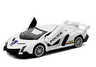 Маленькая спортивная полицейская машина Lamborghini, белая цена и информация | Игрушки для мальчиков | 220.lv