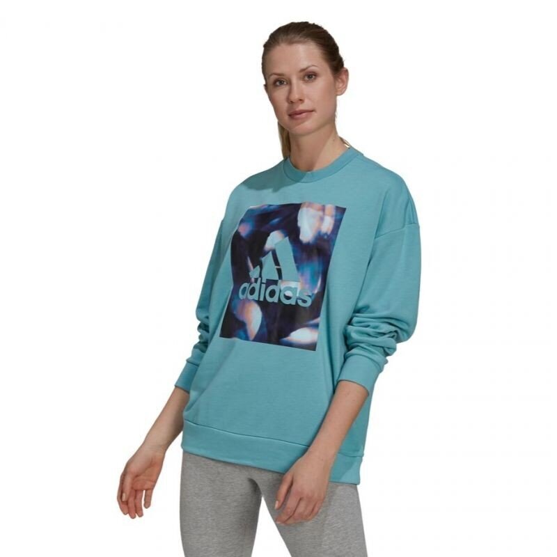 Brīvā laika džemperis sievietēm Adidas uforu GS3893, zils цена и информация | Sporta apģērbs sievietēm | 220.lv