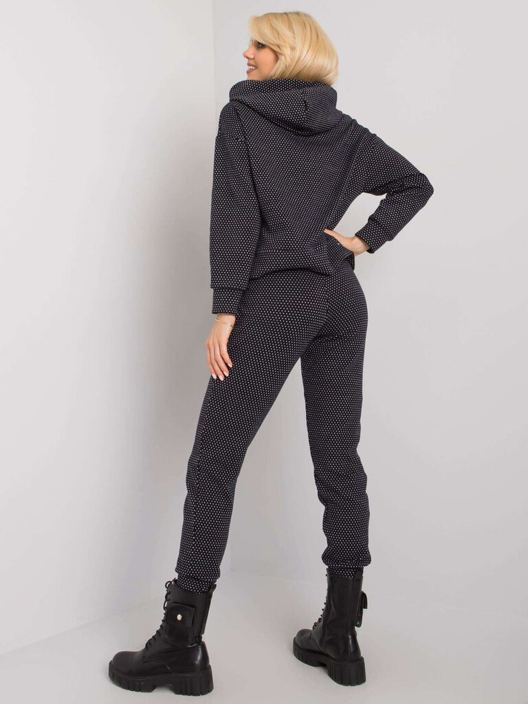 Melns trikotāžas komplekts ar kapuci. cena un informācija | Sporta apģērbs sievietēm | 220.lv