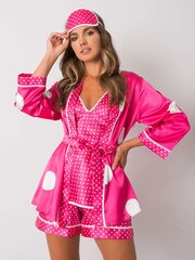 Fuksijas polka dot gulēšanas komplekts. цена и информация | Женские пижамы, ночнушки | 220.lv